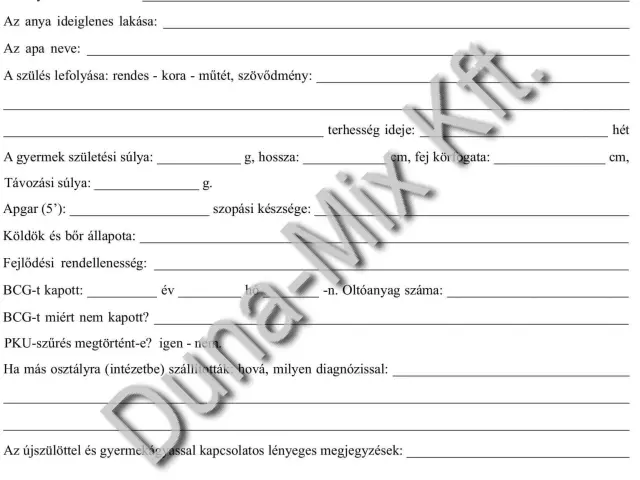 Értesítés újjszülöttről